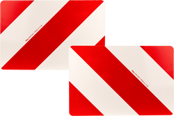 ÜBERGROSSE HERMON-Markierungsschilder links+rechts