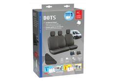 LAMPA Dots-1 Autositzbezüge, schwarz/grau, für Busse und Transporter