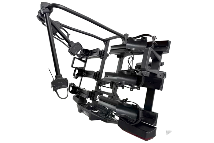 Platforma rowerowa na hak WG-TPAF3 na 3 rowery składana światła LED (czarna)