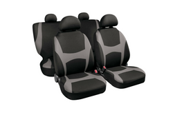 LAMPA Capri Autositzbezüge, schwarz/grau, für Vorder- und Rücksitze