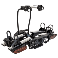 Inter Pack Velox 2 LED – faltbarer Anhängerkupplungs-Fahrradträger für 2 Fahrräder mit LED-Beleuchtung