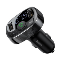 BASEUS T FM-Transmitter mit Bluetooth 4.2, MP3-Player, Kfz-Ladegerät und 2x USB 3,4 A