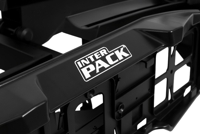 Inter Pack Velox 2 LED - faltbarer Anhängerkupplungs-Fahrradträger für 2 Fahrräder mit LED-Beleuchtung (schwarz)