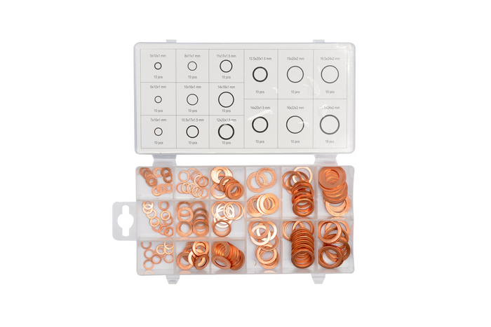 YATO YT-06871 Kupferscheiben, Set mit 150 Stück.