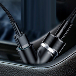 BASEUS Y-Typ 2xUSB-Autoladegerät, Zigarettenanzünderbuchse 40W