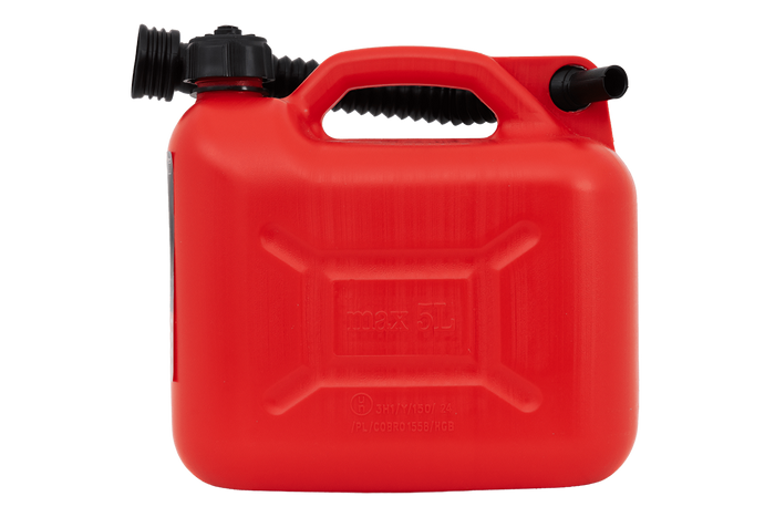 5-Liter-HERMON-Kunststoffkanister mit Trichter, rot