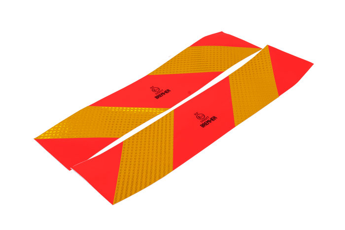 Aufkleber, reflektierende Aufkleber, kurze HERMON-Kennzeichnungsschilder für schwere Nutzfahrzeuge, 565 x 132 mm, links + rechts