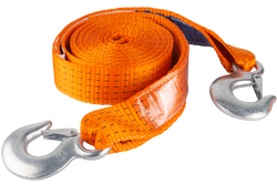 HERMON Schleppseil mit Haken, 4,5 m/50 mm/5 t, orange