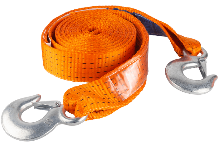 HERMON Schleppseil mit Haken, 4,5 m/50 mm/5 t, orange
