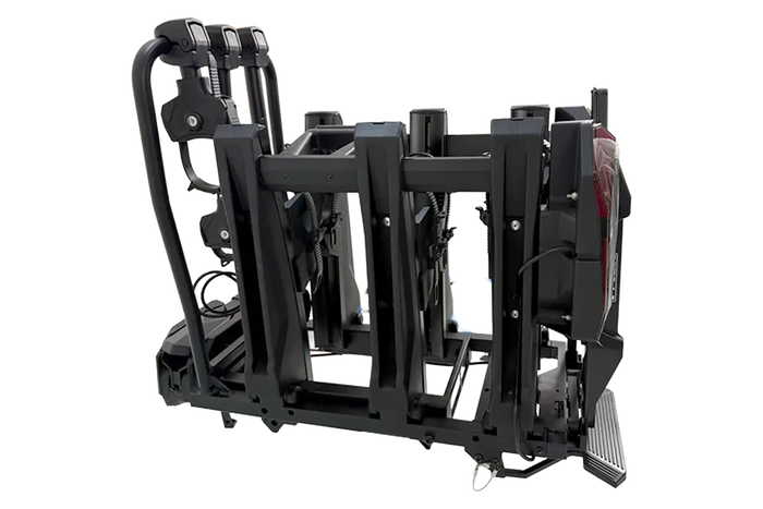 Platforma rowerowa na hak WG-TPAF3 na 3 rowery składana światła LED (czarna)
