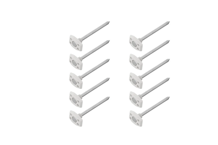 Set mit zehn ProPlus Heringen für Zeltunterlagen 361736V01, Metallheringe für Campingmatten, 10 cm