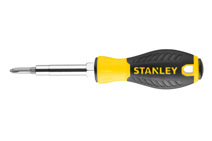 STANLEY 6-fach Schraubendreher, 3 Bits / 6 Spitzen