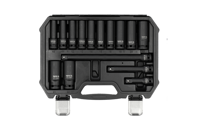 YATO YT-10566 1/2″ Schlagschrauber-Steckschlüsselsatz 18-teilig