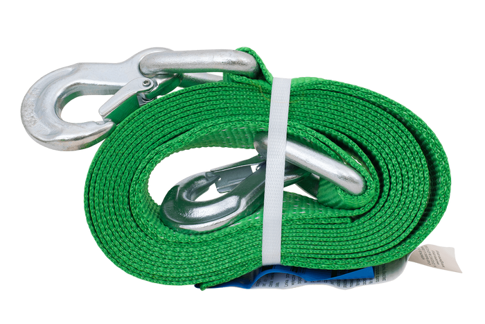 Abschleppseil mit Haken HILLS Abschleppgurt 5 m/60 mm/6 t grün