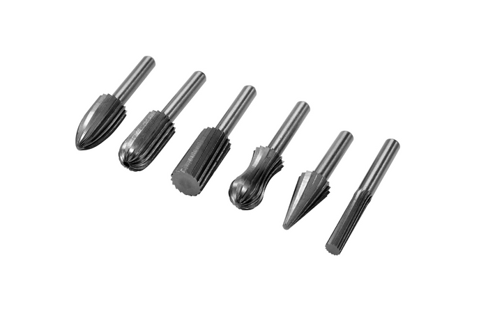 Satz YATO YT-61711 Schaftfräser für Metall, 6-mm-Aufnahme für Geradschleifer, 6-teilig