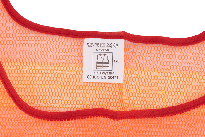 HERMON XXL orangefarbene reflektierende Weste mit seitlichem Klettverschluss