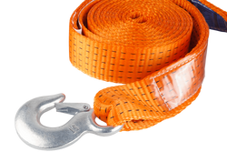 HERMON Schleppseil mit Haken, 4,5 m/50 mm/5 t, orange