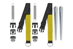 Set aus zwei ProPlus 361728 Sturmbändern für Markisen und Vordächer 2x3m