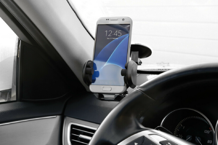 Handyhalterung mit Lampe, 2-in-1-Multifunktion, Saugnapf- oder Lüftungsschlitzbefestigung