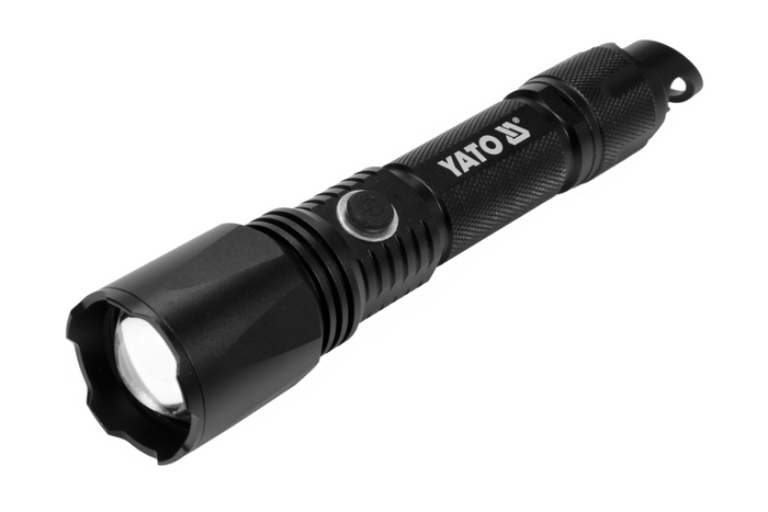 YATO YT-08559 LED 900lm Multifunktions-Taschenlampe, Powerbank, Flaschenöffner, Notfallhammer