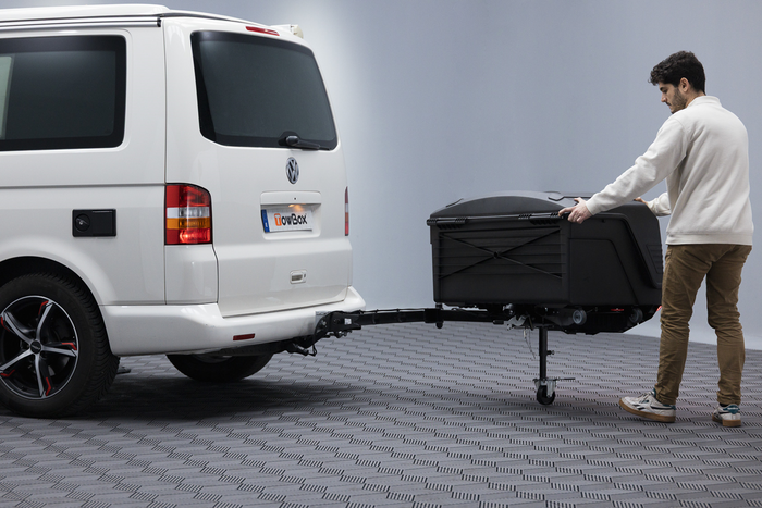 Towbox Camper Alpha schwarze LED (kurz) - Heckträgerbox