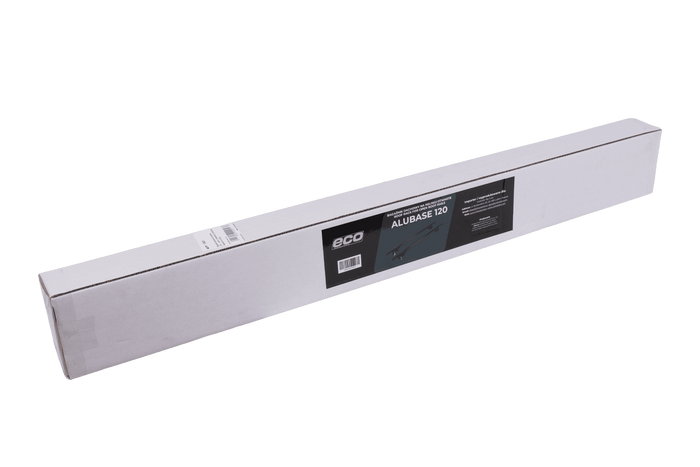 Eco Alubase 120 Dachträger - universeller Aluminium-Dachträger für offene Dachreling (schwarz)