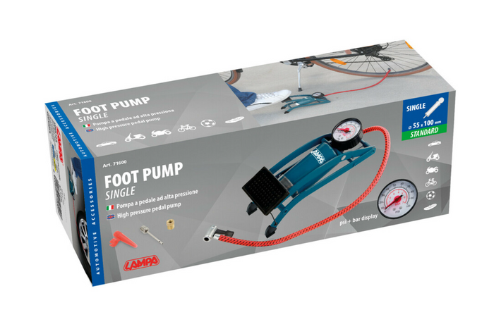 LAMPA Universal-Fußpumpe mit einem Zylinder