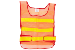 HERMON XXL orangefarbene reflektierende Weste mit seitlichem Klettverschluss