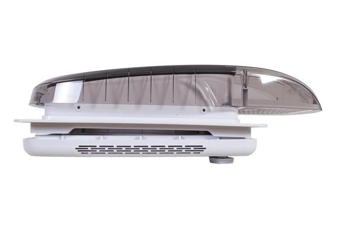Automatischer Dachventilator PUNDMANN PLUS FAN für Wohnmobile mit Beleuchtung und Rollo 400×400 mm