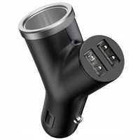 BASEUS Y-Typ 2xUSB-Autoladegerät, Zigarettenanzünderbuchse 40W
