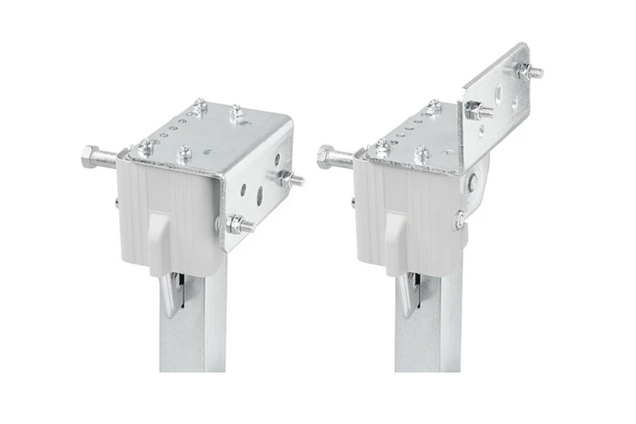 Set aus zwei ausziehbaren Stützen mit Kurbel und ProPlus 361500 Halterung für 1000 kg Pritschenanhänger 290-460 mm